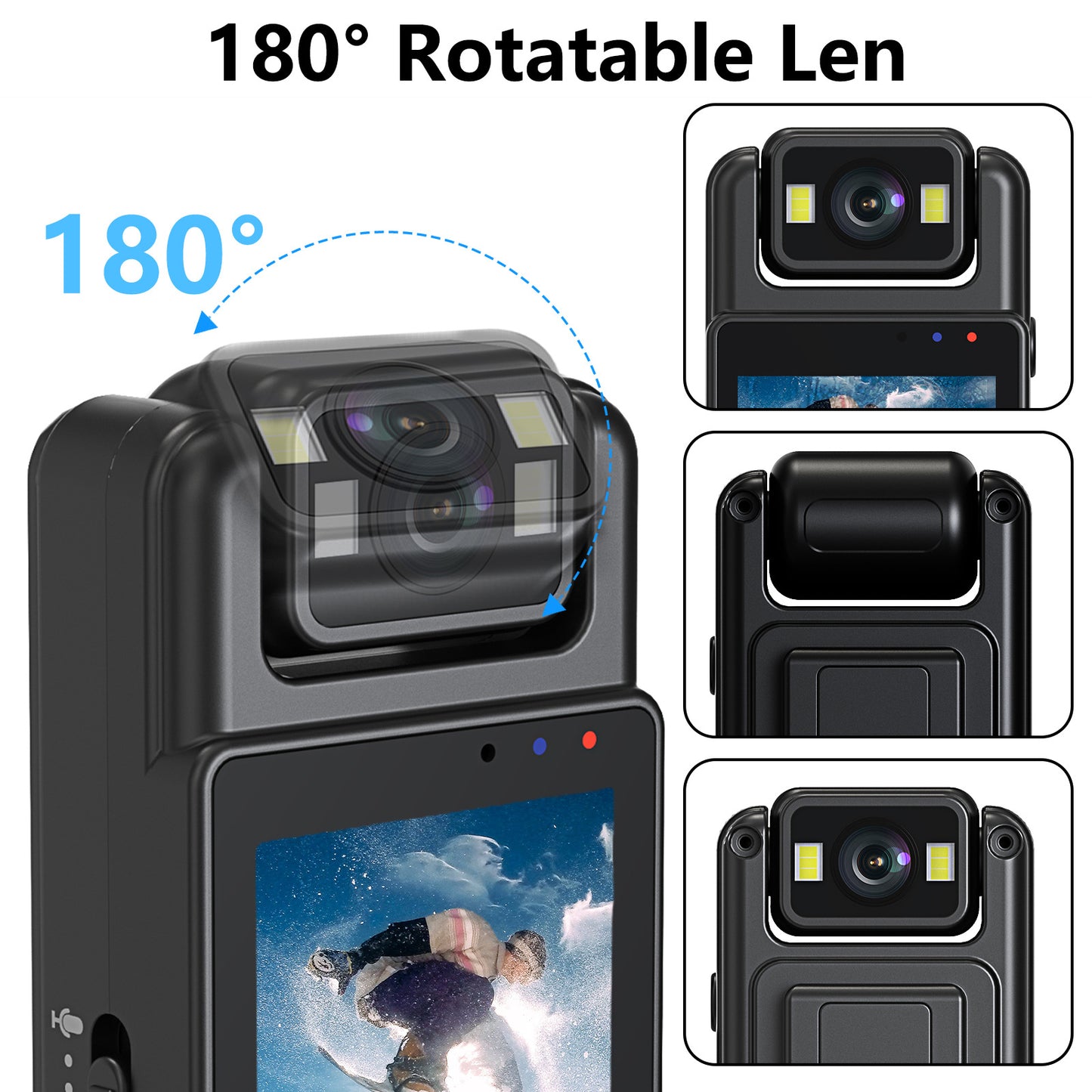 L12 Direct-to-HD Camera DV Video Recording & Audio Capture Conference & Sports Event Recording On-Duty Body Camera Night Vision Back Clip & Handheld