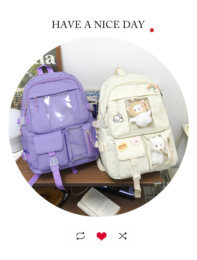 Hot Selling Backpack for Girls Korean Style Cute Japanese Style Campus Student School Bag Casual Large Capacity Laptop Backpack