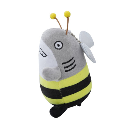 Shark Bee Plush Doll Shark Fork Small Decoration Toy Bag Decoration Plush Doll Funny Plush Toy