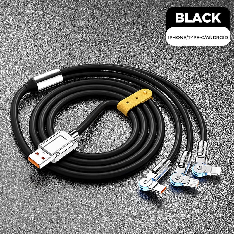 🔥120W 3 in 1 Rotating Elbow Fast Charging Data Cable⚡