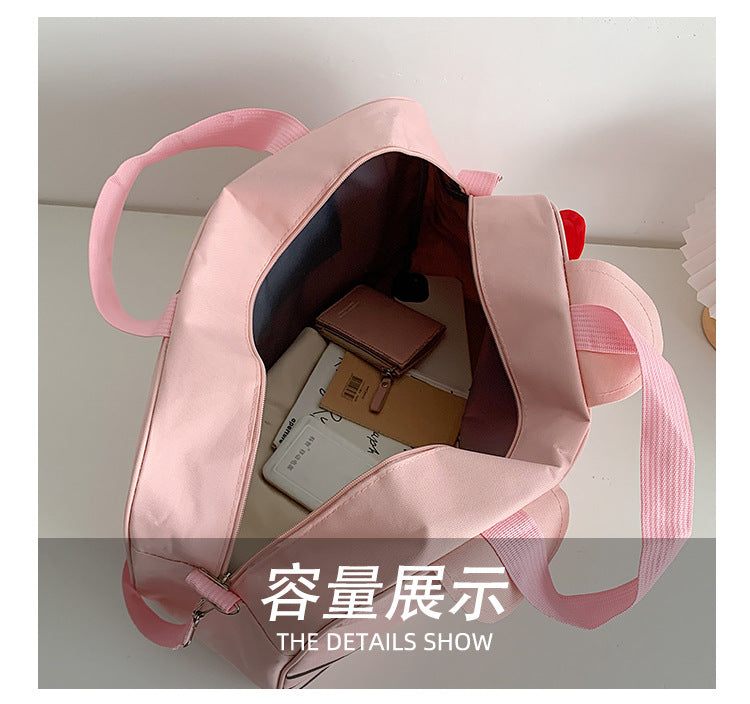 Fashion Cat Large Capacity Student Travel Bag Waterproof Large Capacity Cute Girl KT Luggage Bag Female Handbag