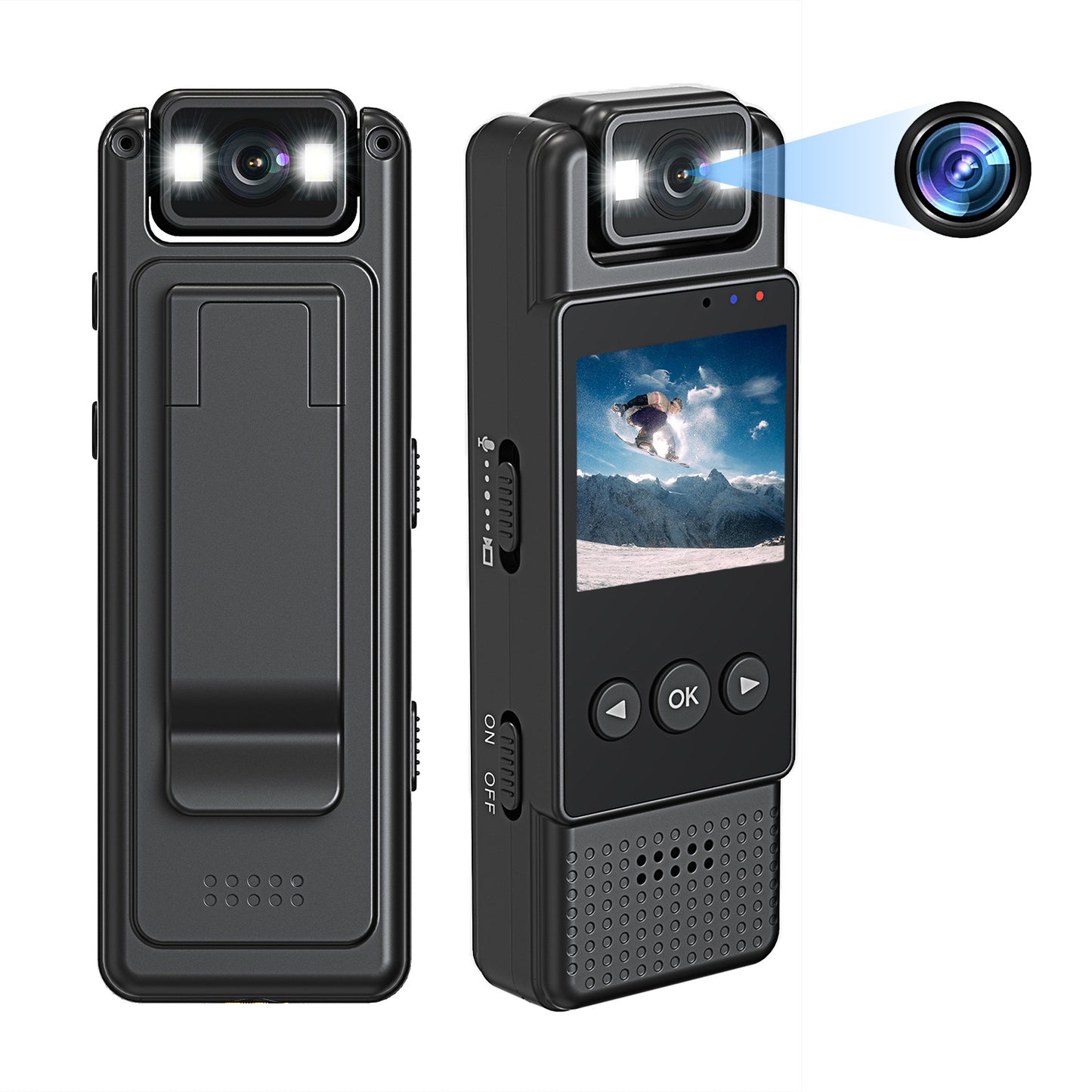 L12 Direct-to-HD Camera DV Video Recording & Audio Capture Conference & Sports Event Recording On-Duty Body Camera Night Vision Back Clip & Handheld