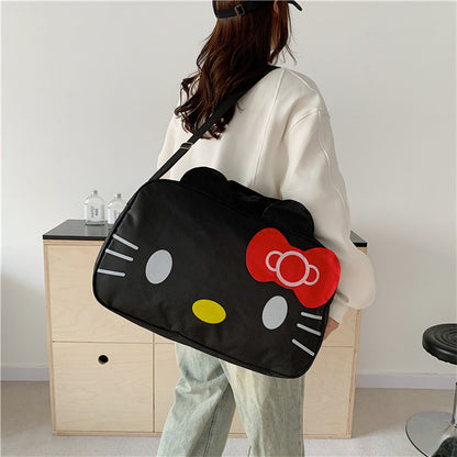 Fashion Cat Large Capacity Student Travel Bag Waterproof Large Capacity Cute Girl KT Luggage Bag Female Handbag