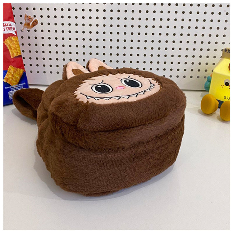 Home Crossbody Double-Shoulder Plush Coin Bag Plush Toy Children's Backpack