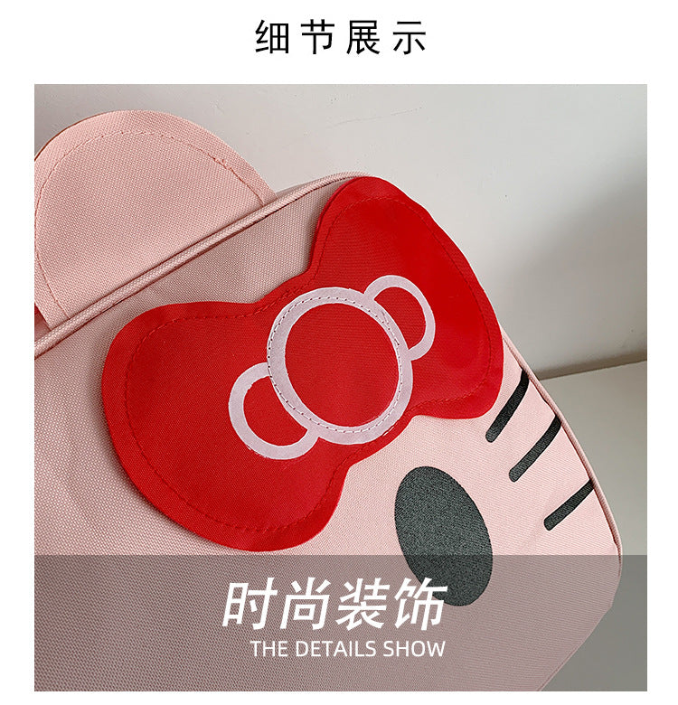 Fashion Cat Large Capacity Student Travel Bag Waterproof Large Capacity Cute Girl KT Luggage Bag Female Handbag
