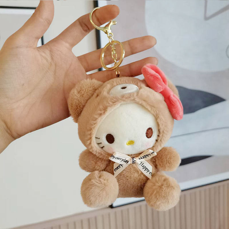 🧸Sanrio keychain pendant cute doll gift bag accessories plush doll toy doll wholesale