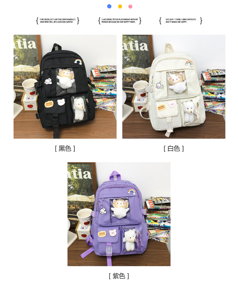 Hot Selling Backpack for Girls Korean Style Cute Japanese Style Campus Student School Bag Casual Large Capacity Laptop Backpack
