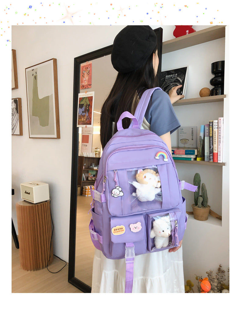 Hot Selling Backpack for Girls Korean Style Cute Japanese Style Campus Student School Bag Casual Large Capacity Laptop Backpack