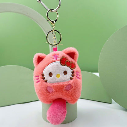 💕New Sanrio plush doll toy keychain pendant gift for girls