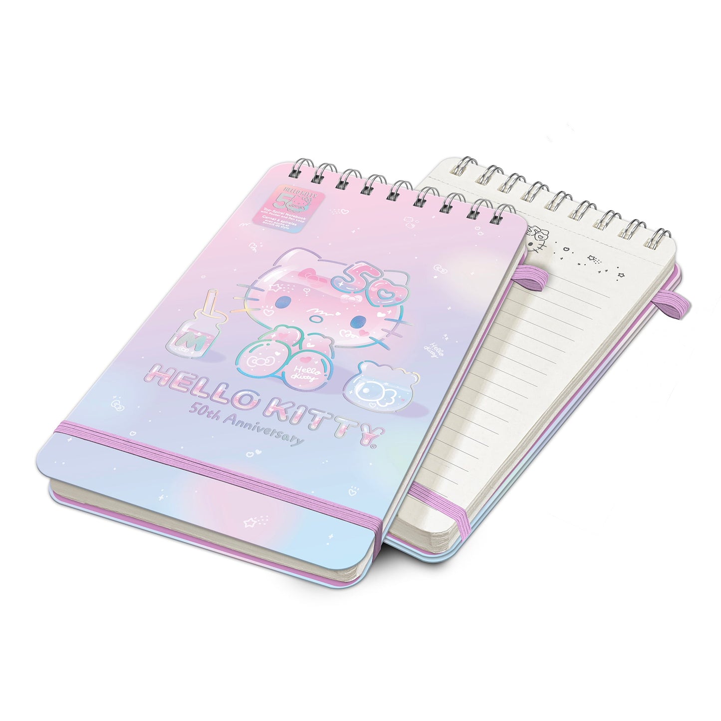 Hello Kitty x Studio Oh! 50th Anniversary Top-Spiral Notebook with Pocket & Pen Loop