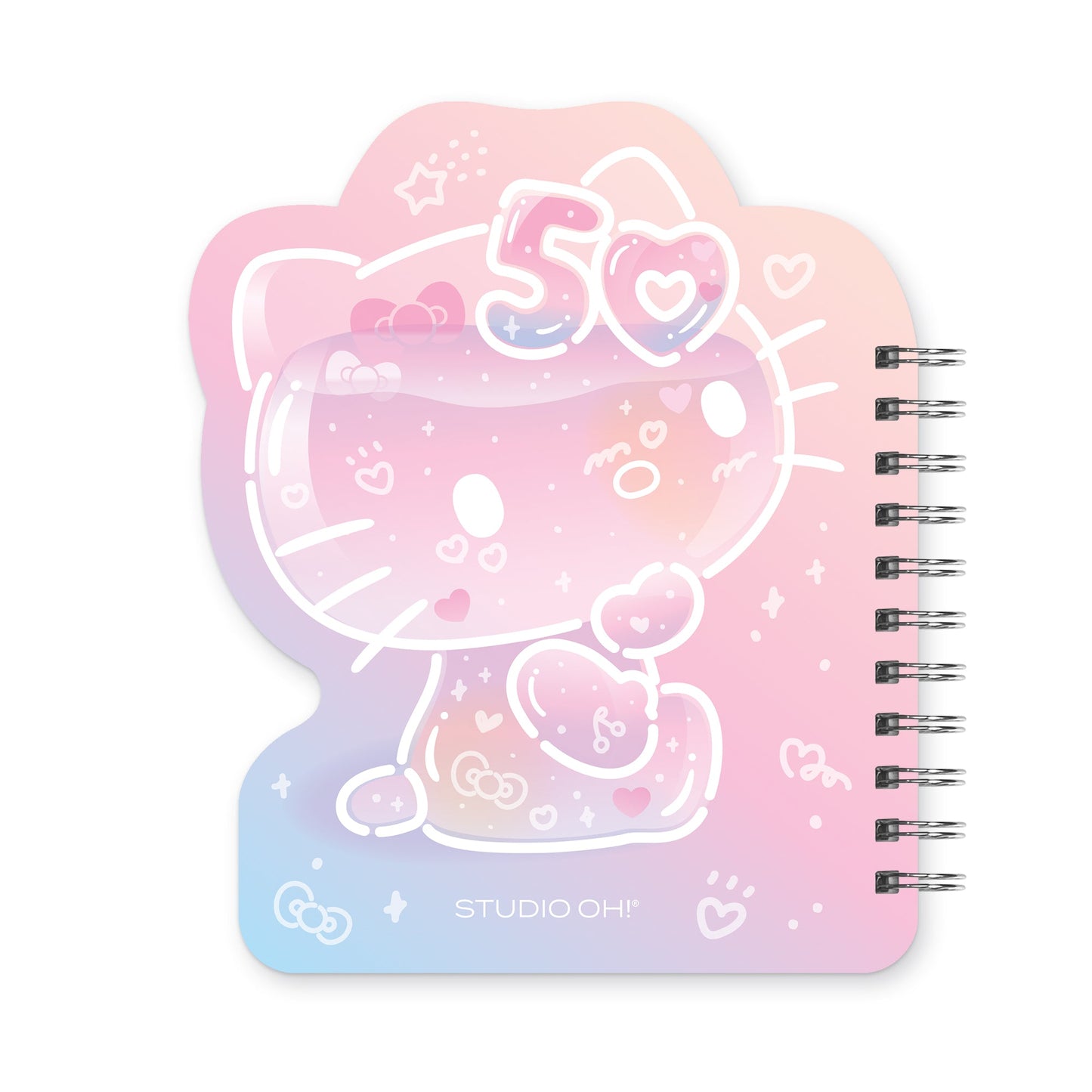 Hello Kitty x Studio Oh! 50th Anniversary Die-Cut Spiral Notebook