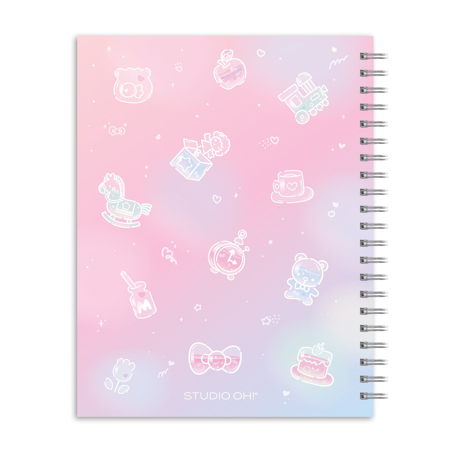 Hello Kitty x Studio Oh! 50th Anniversary Extra-Large Spiral Notebook & Sticker Sheet