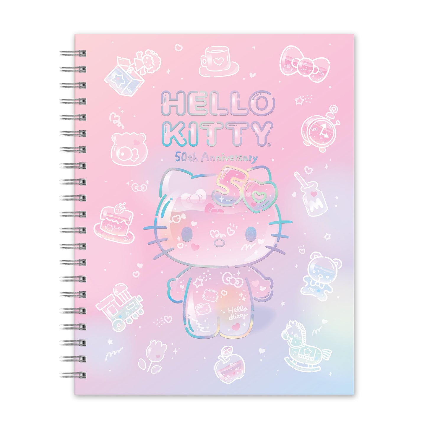 Hello Kitty x Studio Oh! 50th Anniversary Extra-Large Spiral Notebook & Sticker Sheet