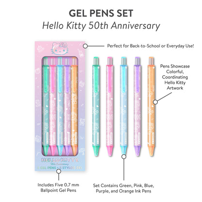 Hello Kitty x Studio Oh! 50th Anniversary 5-pc Gel Pens Set