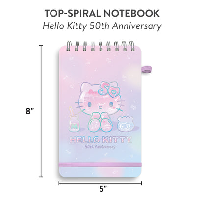 Hello Kitty x Studio Oh! 50th Anniversary Top-Spiral Notebook with Pocket & Pen Loop