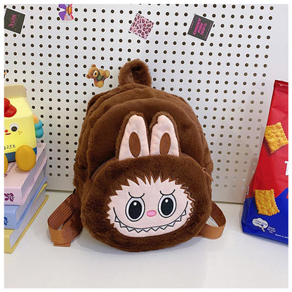 Home Crossbody Double-Shoulder Plush Coin Bag Plush Toy Children's Backpack