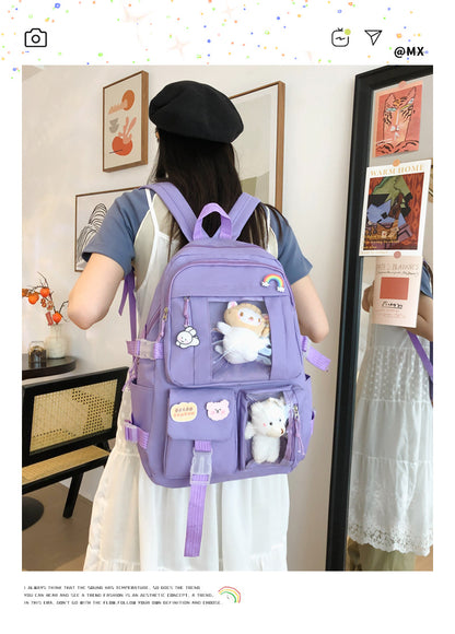 Hot Selling Backpack for Girls Korean Style Cute Japanese Style Campus Student School Bag Casual Large Capacity Laptop Backpack