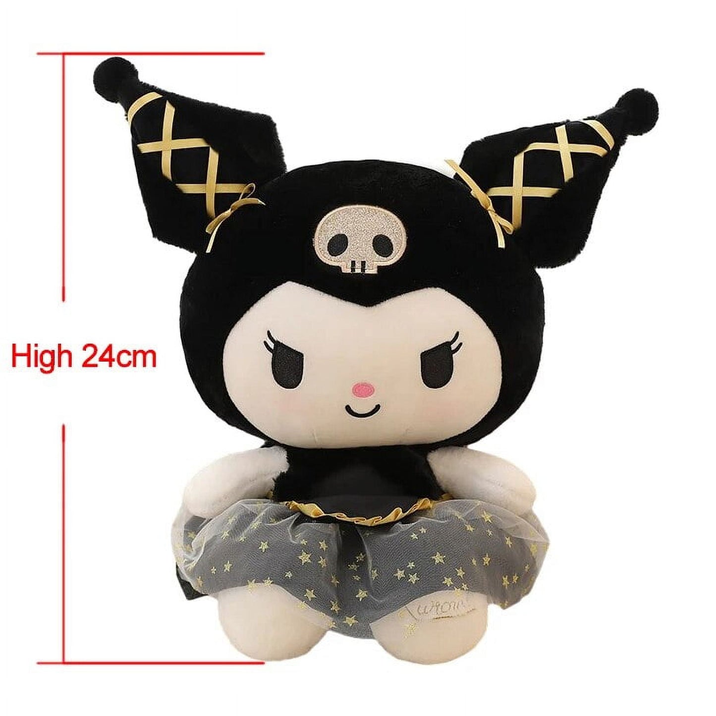 Cartoon Cute Plush Dolls Sanrioed Black Gold Kuromi Hello Kitty Plush Toy New Black Gold Kt Wedding Doll Gifts Kids Birthday ls