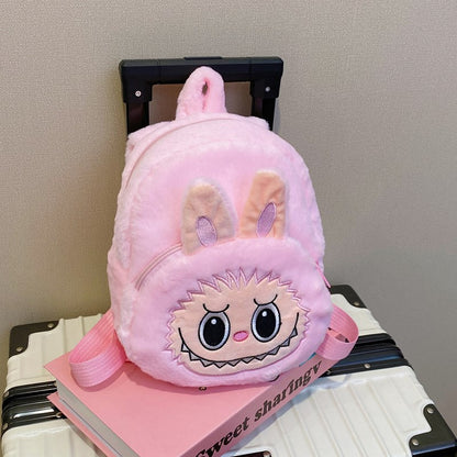 Home Crossbody Double-Shoulder Plush Coin Bag Plush Toy Children's Backpack