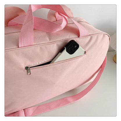 Fashion Cat Large Capacity Student Travel Bag Waterproof Large Capacity Cute Girl KT Luggage Bag Female Handbag