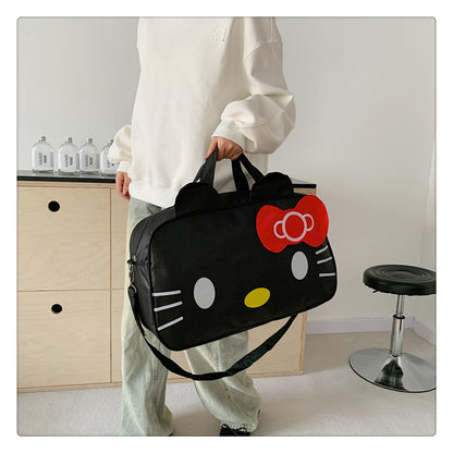 Fashion Cat Large Capacity Student Travel Bag Waterproof Large Capacity Cute Girl KT Luggage Bag Female Handbag