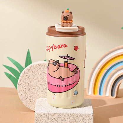 Labubu 316 Stainless Steel Insulated Cup Cartoon High-Value Straw Cup Portable Large Capacity Ice American Coffee Cup