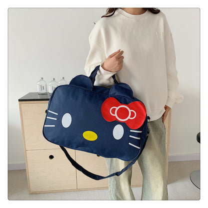 Fashion Cat Large Capacity Student Travel Bag Waterproof Large Capacity Cute Girl KT Luggage Bag Female Handbag
