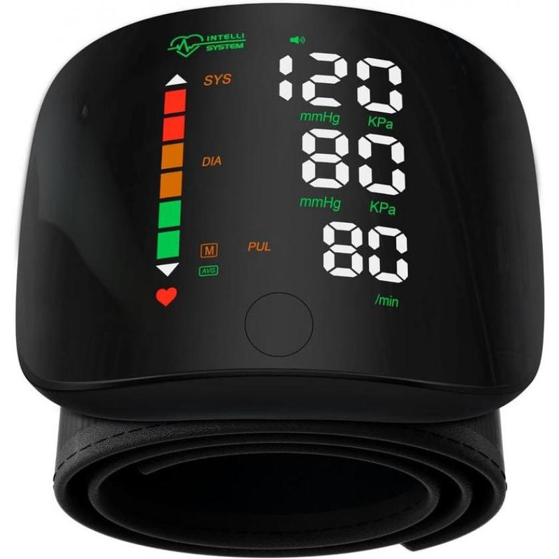 Wrist Blood Pressure Monitor, Rechargeable Monitors for Home Use with Digital Large Display, Voice Broadcast, Blood Pressure Machine, Carrying Case