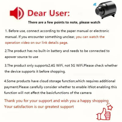 X5 Wireless Indoor Security Camera: Anti-theft Video Recording, 720P, Memory Card Support, IP Camera, USB & Voice (APP Compatible)
