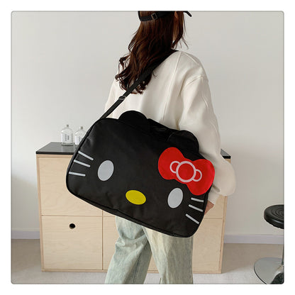Fashion Cat Large Capacity Student Travel Bag Waterproof Large Capacity Cute Girl KT Luggage Bag Female Handbag