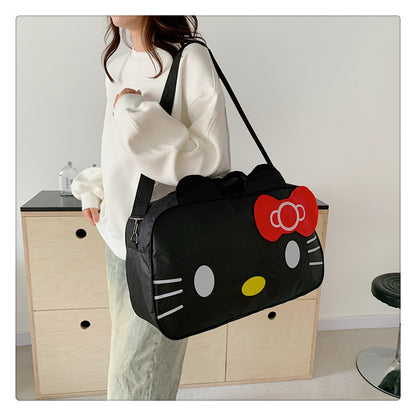 Fashion Cat Large Capacity Student Travel Bag Waterproof Large Capacity Cute Girl KT Luggage Bag Female Handbag