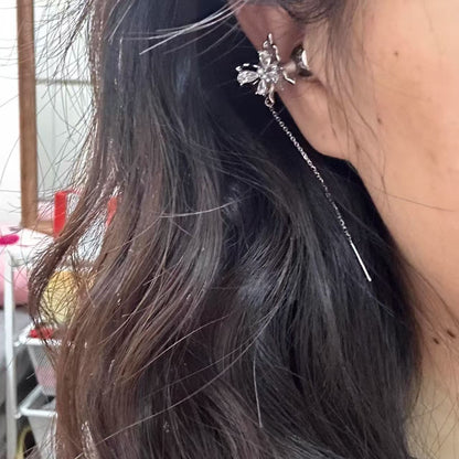 Suitable for Freeclip Earphone Diamond Buckle Full Diamond Snowflake Star Bowknot Ear Clip Buckle Niche High-end Accessories