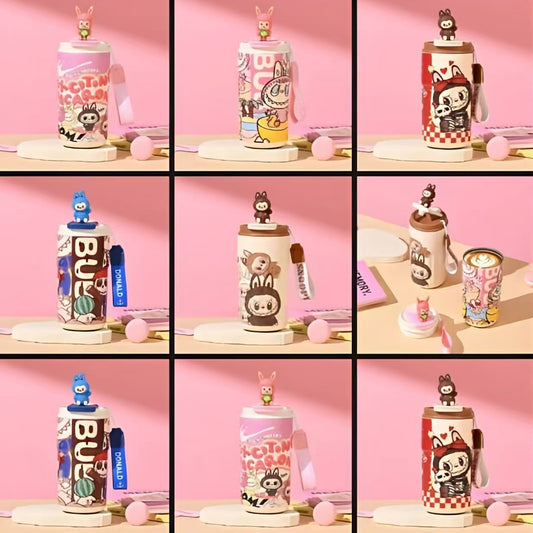 316 Stainless Steel Insulated Mug Cartoon Pattern Matra Bubu Coffee Cup Outdoor Portable Car Cup