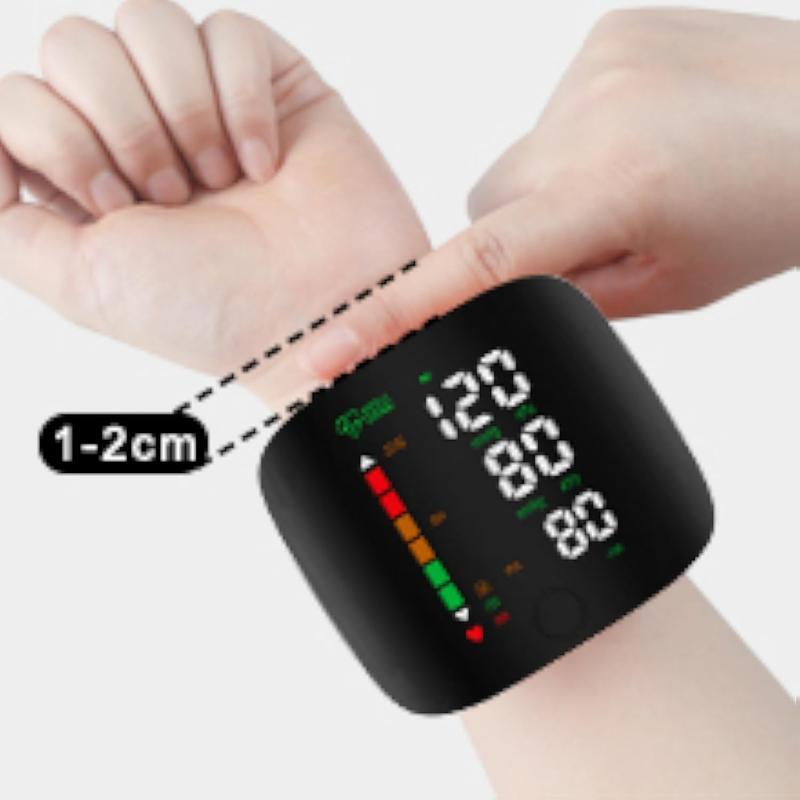Wrist Blood Pressure Monitor, Rechargeable Monitors for Home Use with Digital Large Display, Voice Broadcast, Blood Pressure Machine, Carrying Case