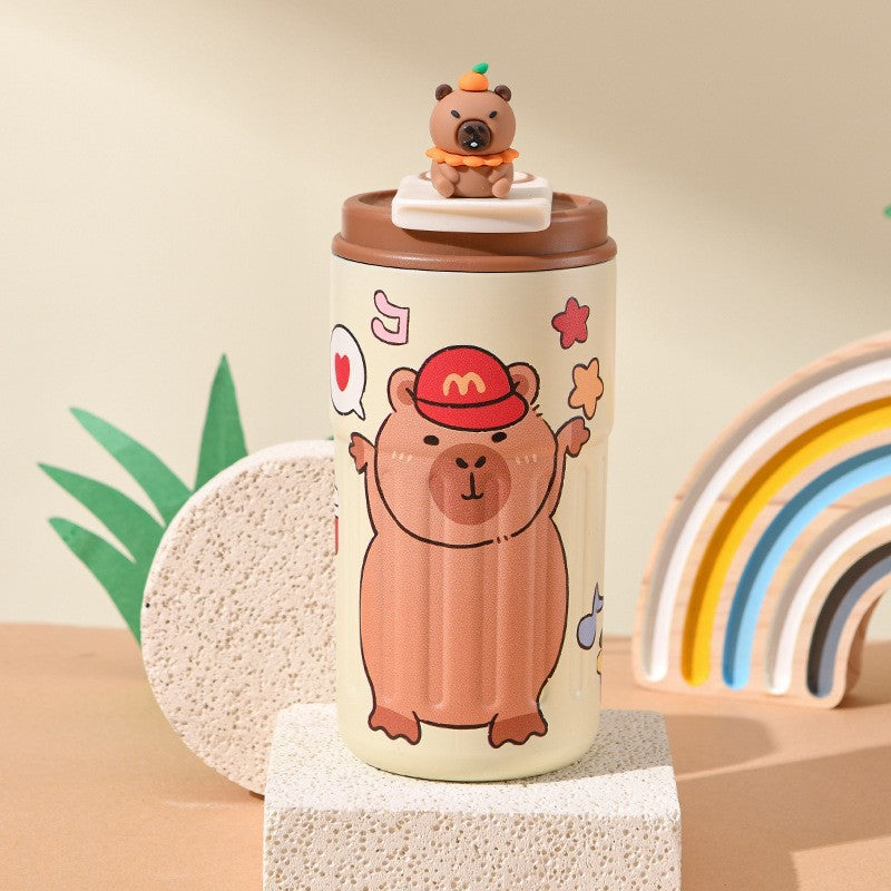 Labubu 316 Stainless Steel Insulated Cup Cartoon High-Value Straw Cup Portable Large Capacity Ice American Coffee Cup