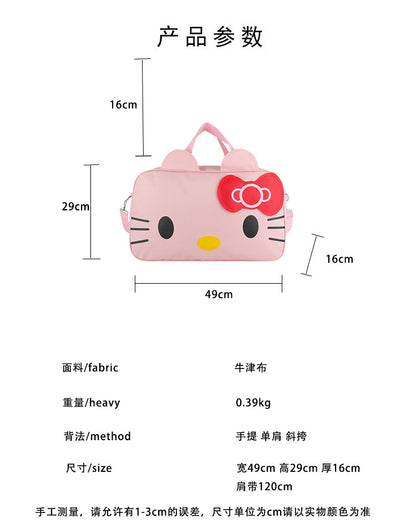 Fashion Cat Large Capacity Student Travel Bag Waterproof Large Capacity Cute Girl KT Luggage Bag Female Handbag