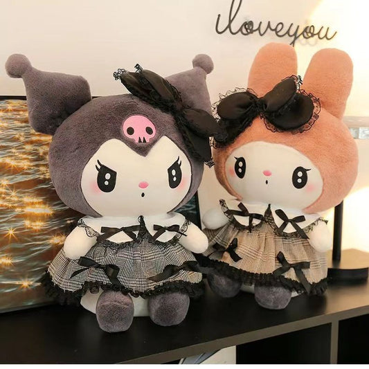 New Dark Gothic Style Kuromi Plush Toy My Melody Claw Machine Doll Birthday Gift for Girls