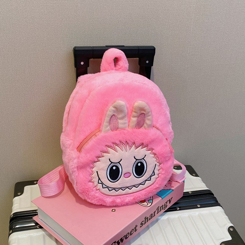 Home Crossbody Double-Shoulder Plush Coin Bag Plush Toy Children's Backpack