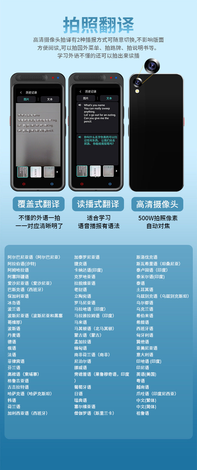 Smart Voice Translator z6Offline Translator for Photos Online Multi-Language AI Smart Overseas Translator