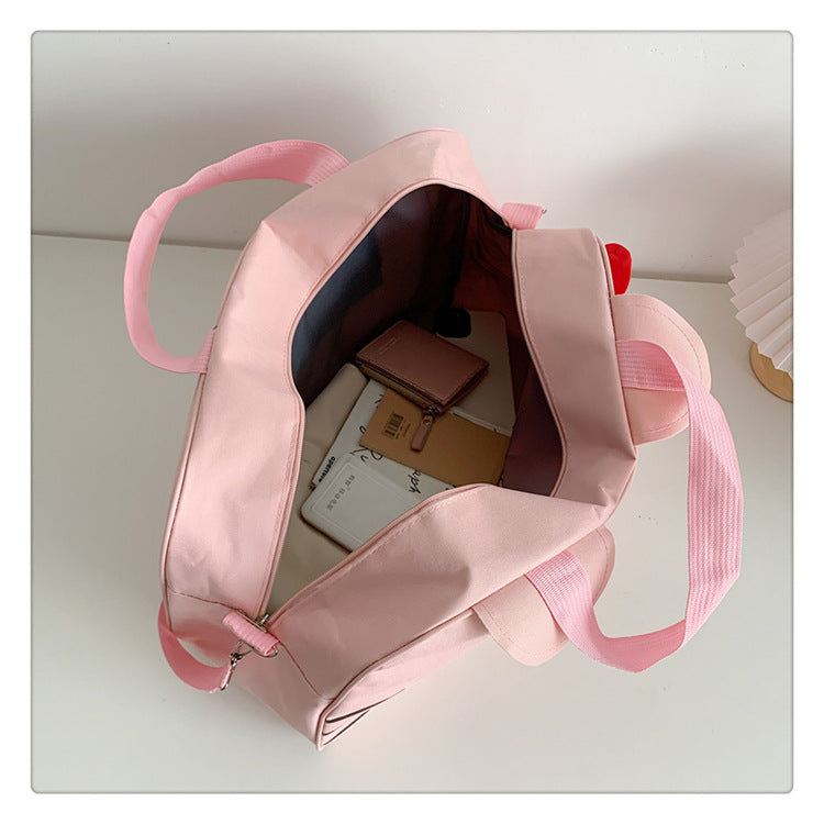 Fashion Cat Large Capacity Student Travel Bag Waterproof Large Capacity Cute Girl KT Luggage Bag Female Handbag