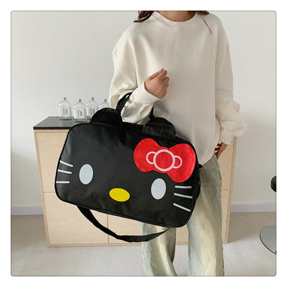 Fashion Cat Large Capacity Student Travel Bag Waterproof Large Capacity Cute Girl KT Luggage Bag Female Handbag