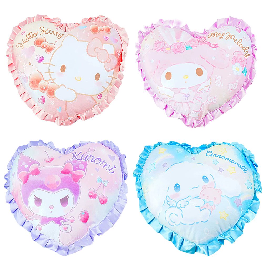 Sanrio Characters Heart Ruffle Cushion