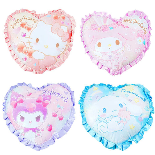 Sanrio Characters Heart Ruffle Cushion