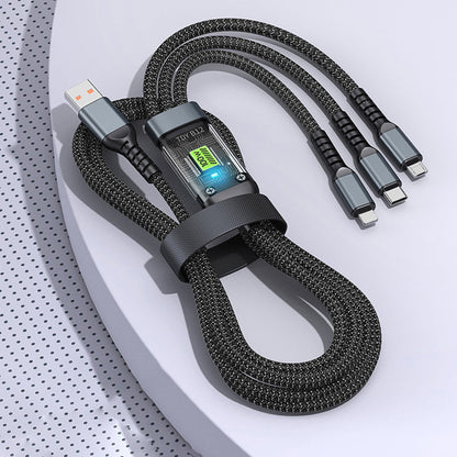 💥Limited time 50% off🔥⚡Transparent Luminous 3-in-1 Super Fast Charging Cable