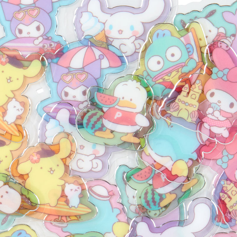 Sanrio Characters 24-Piece Summer Tee Mini Sticker Pack