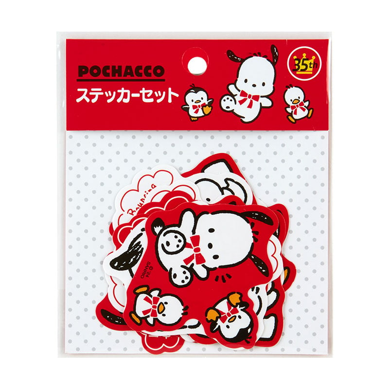 Pochacco 10-pc Sticker Pack (35th Anniversary Red Ribbon Series)