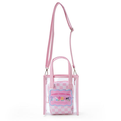 Sanrio Characters Clear Convertible Mini Tote (Pastel Check Series)