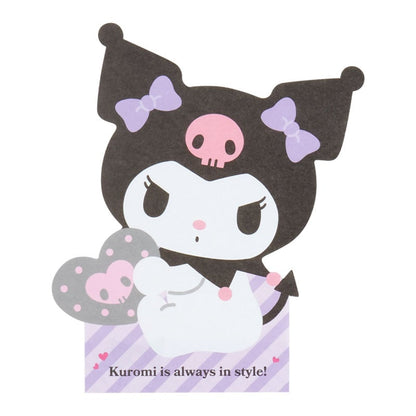 Kuromi Die-cut Memo Pad (Expressions)