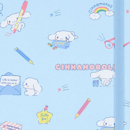 Cinnamoroll Lined Notebook (Elastic Closure)